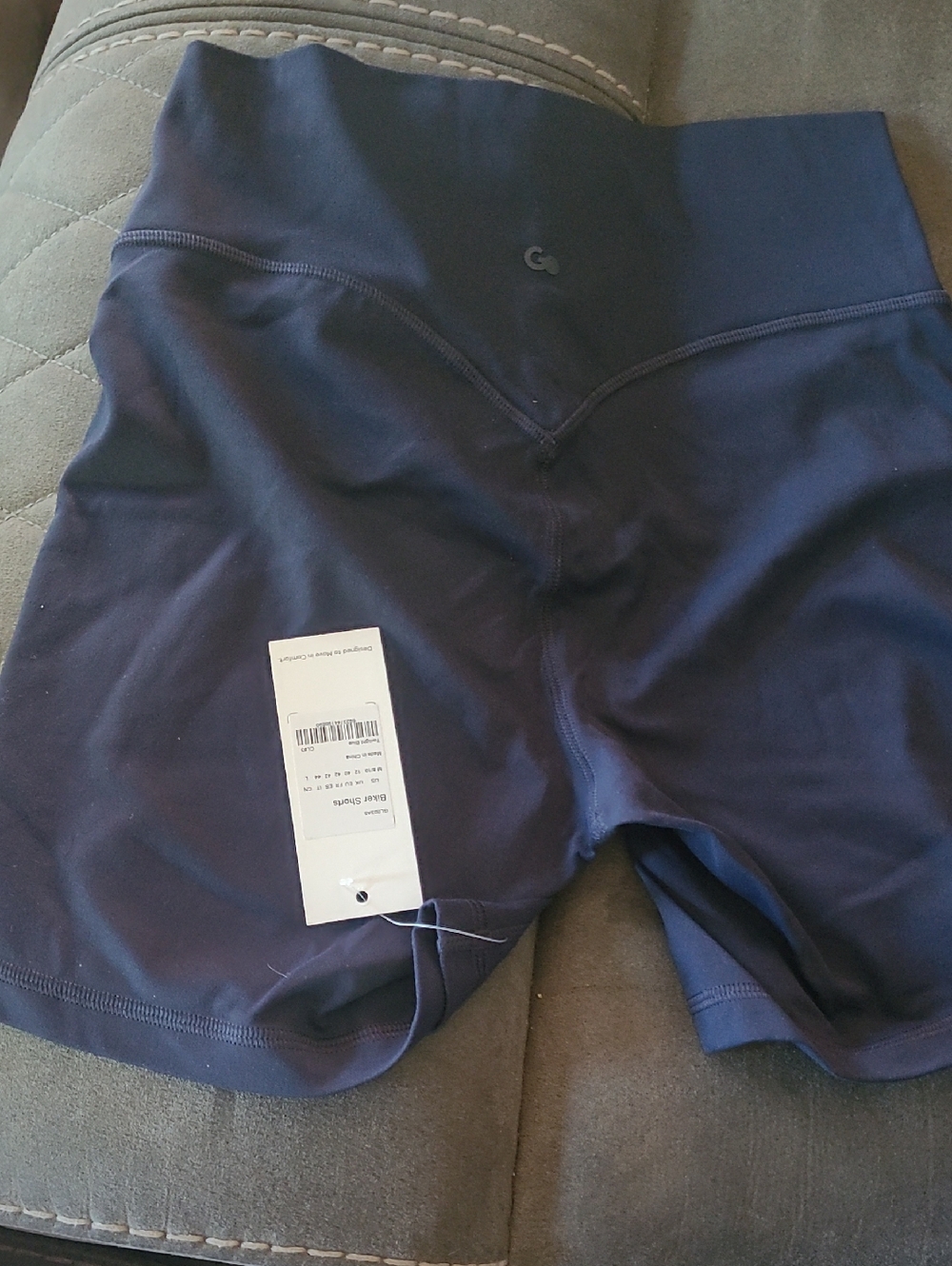 Women’s Navy Bike Shorts with High Waist